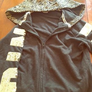 Beautiful VS sequin sleeve zip up!